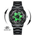 Kaleidoscope Sharingan Rotary Dial Watch 3D Japanese Anime Dial Quartz Men's Watch Top Brand Luxury Waterproof Fashion Men Watch
