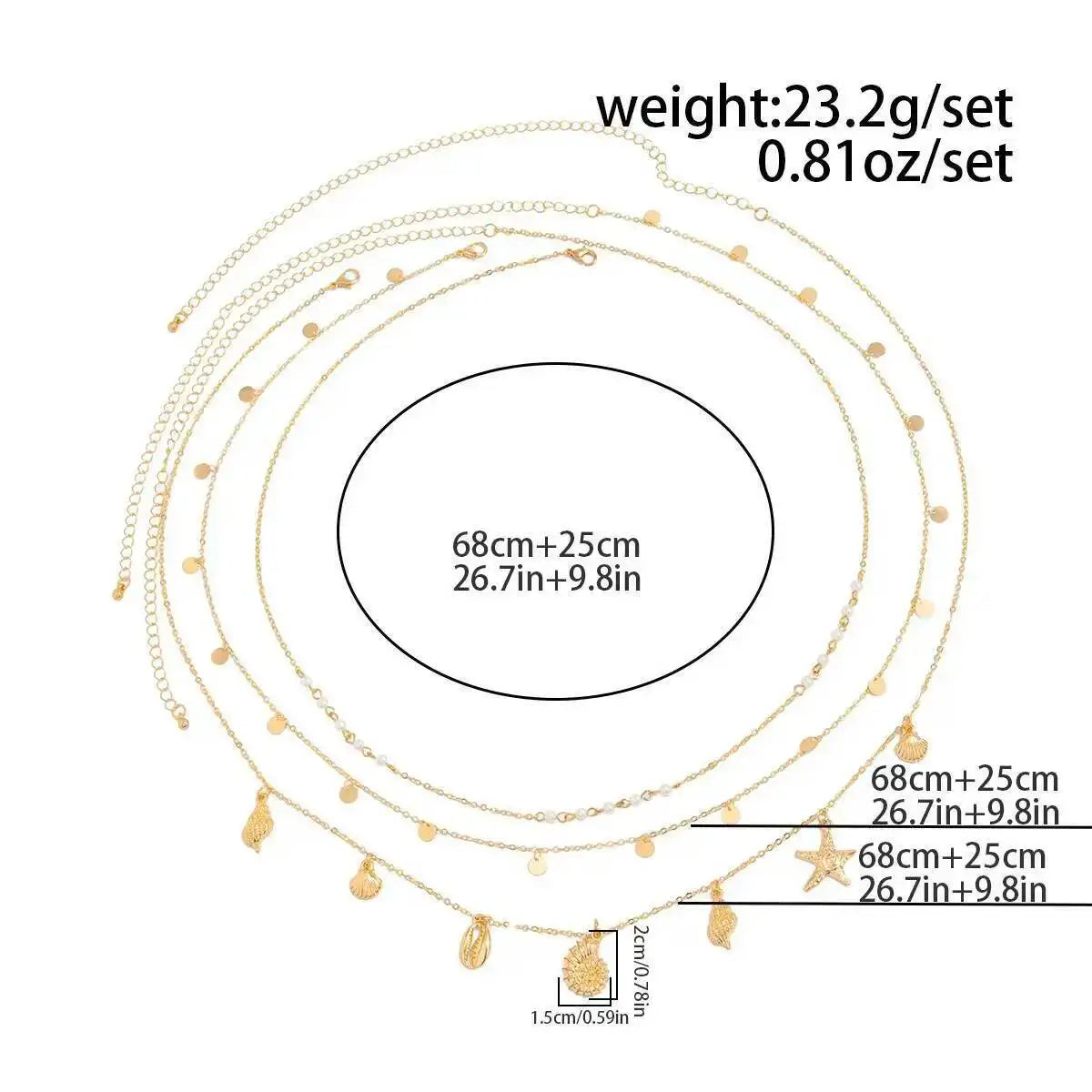 IngeSight.Z 3Pcs/Set Boho Starfish Conch Pendant Waist Belly Chain Women Summer Beach Sexy Bikinis Belt Body Jewelry Accessories