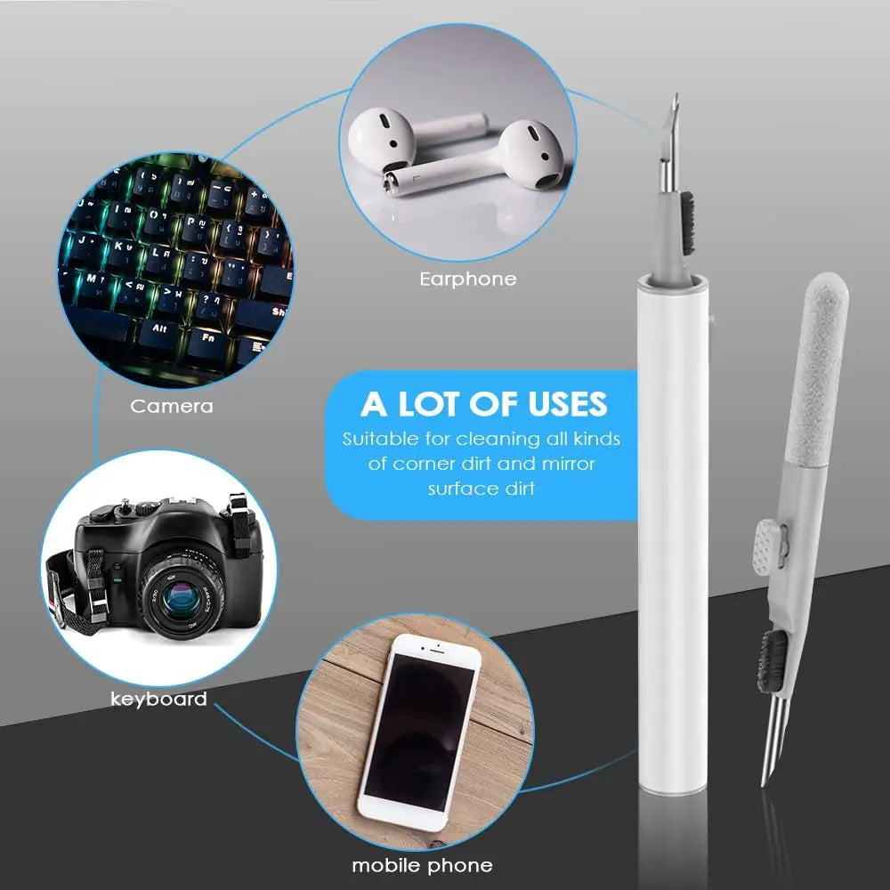 3 In 1 Sliding Cleaning Pen Earphone Cleaning Brush For Airpods 4 Pro 3 2 1 Series Case Headsets Cleaners Earbuds Cleaning Tools
