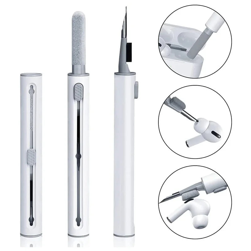 3 In 1 Sliding Cleaning Pen Earphone Cleaning Brush For Airpods 4 Pro 3 2 1 Series Case Headsets Cleaners Earbuds Cleaning Tools