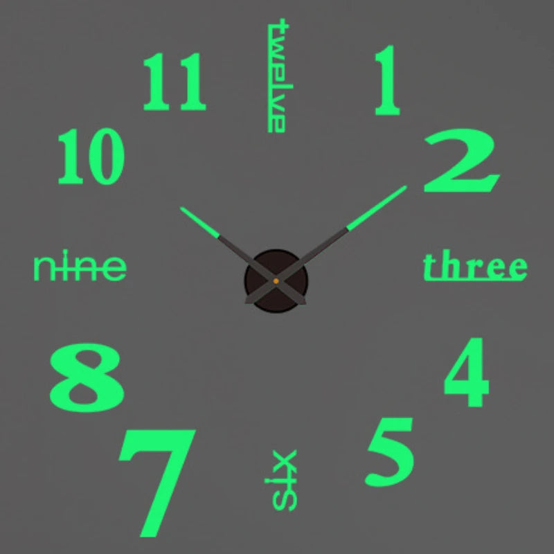 2023 Modern Design Large Wall Clock 3D DIY Quartz Clocks Fashion Watches Acrylic Mirror Stickers Living Room Home Decor Horloge
