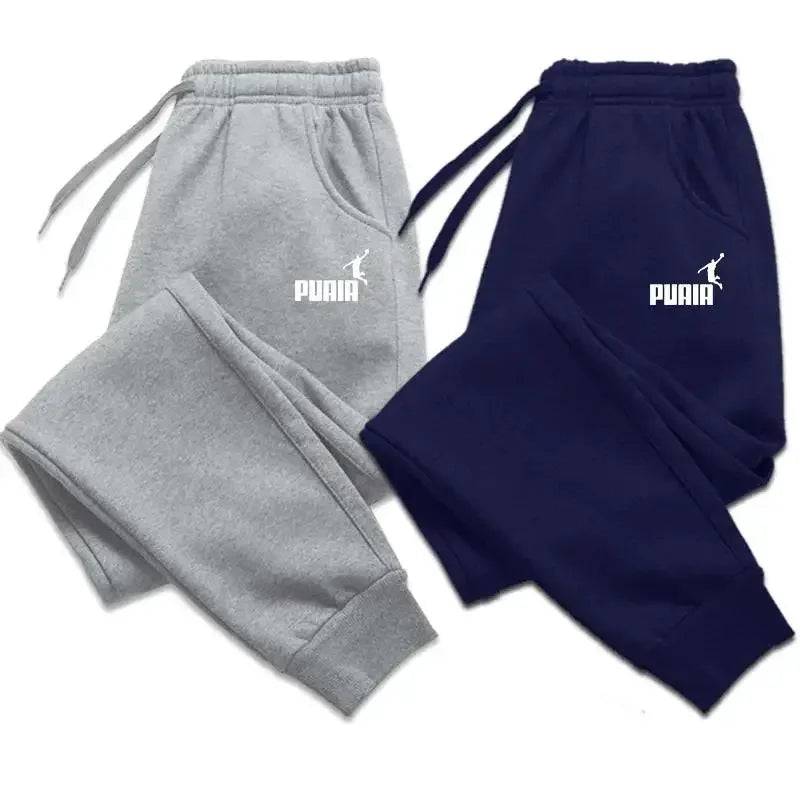2025 Men's trousers for autumn and winter, men's casual pants, fashionable soft sportswear pants, jogging sports logo print