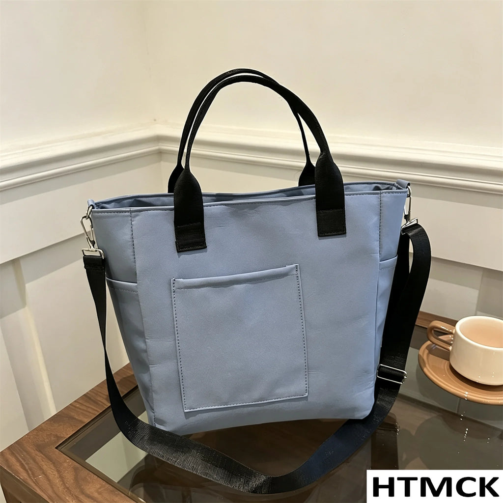 Trending Women Waterproof Nylon Tote Bag LargeCapacity Lightweight Crossbody Shoulder Bag for Student Work Travel Daily Gym Use