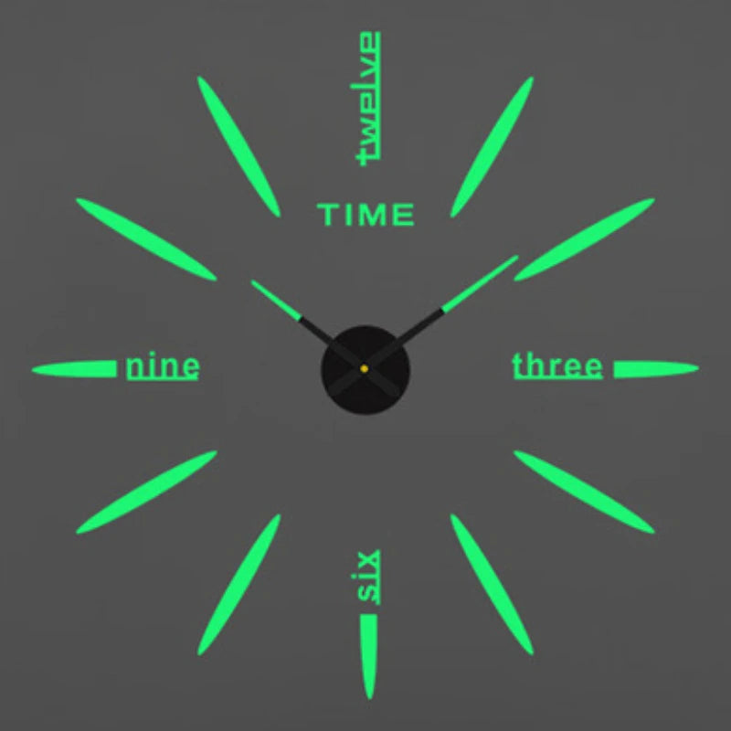 2023 Modern Design Large Wall Clock 3D DIY Quartz Clocks Fashion Watches Acrylic Mirror Stickers Living Room Home Decor Horloge