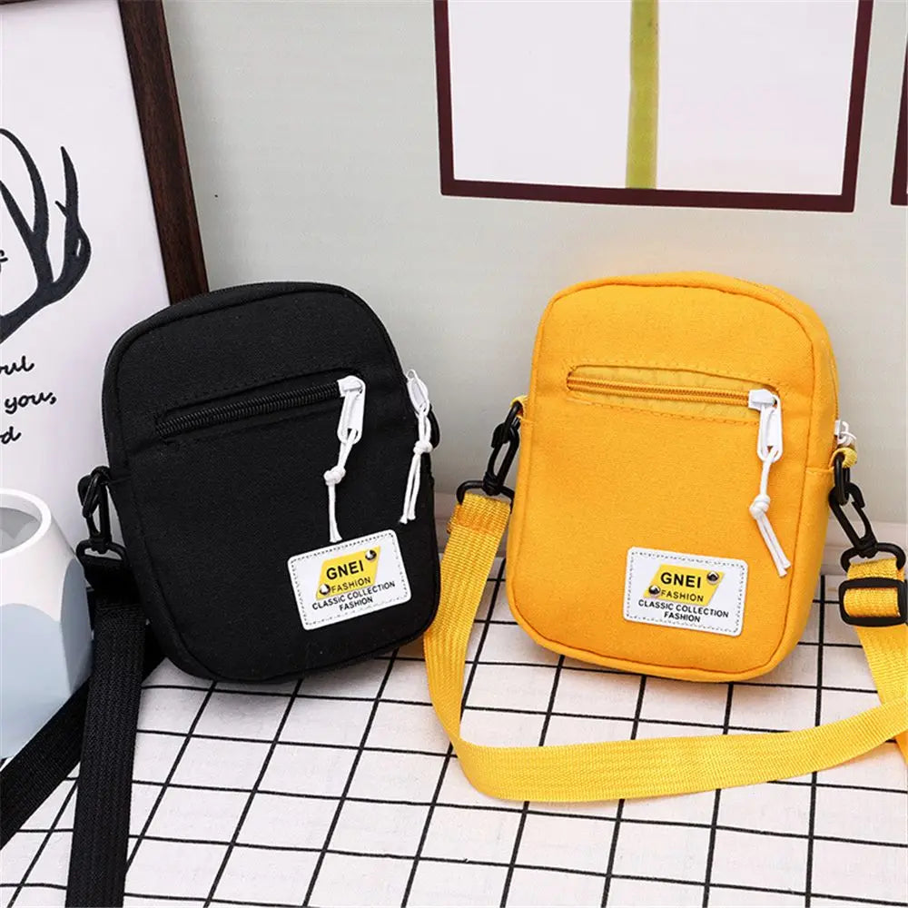 Women Men Cute Small Shoulder Bags Fashion Canvas Handbags Female Casual Outdoor Tote Messenger Bags