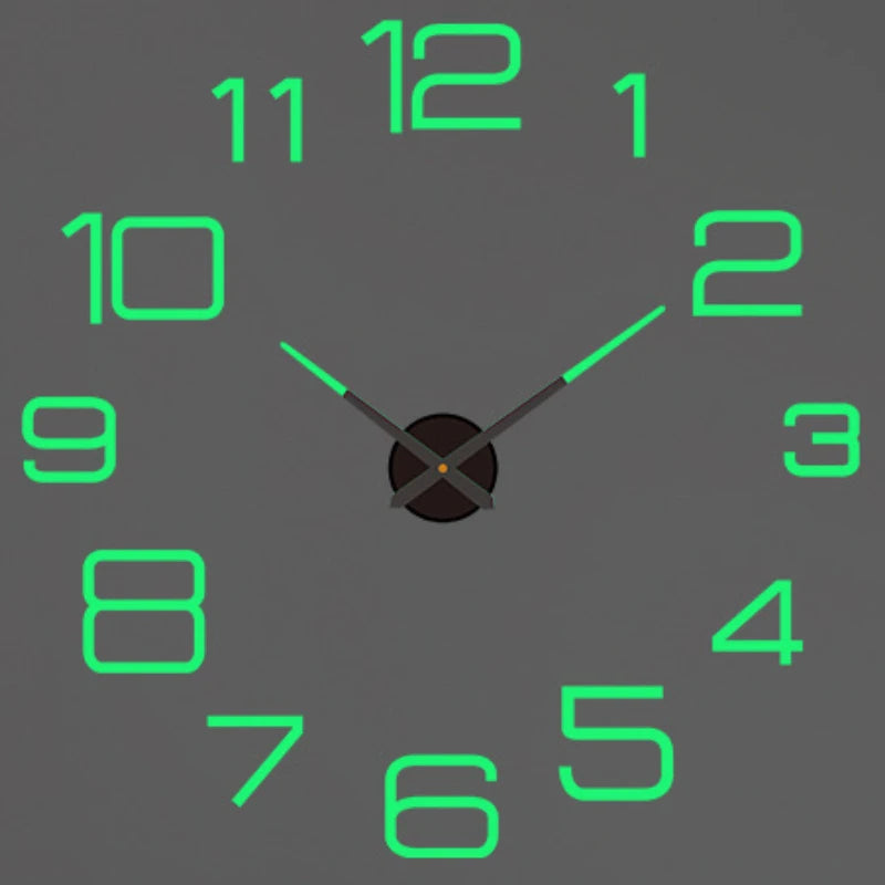 2023 Modern Design Large Wall Clock 3D DIY Quartz Clocks Fashion Watches Acrylic Mirror Stickers Living Room Home Decor Horloge