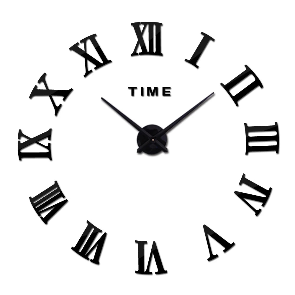 2023 Modern Design Large Wall Clock 3D DIY Quartz Clocks Fashion Watches Acrylic Mirror Stickers Living Room Home Decor Horloge