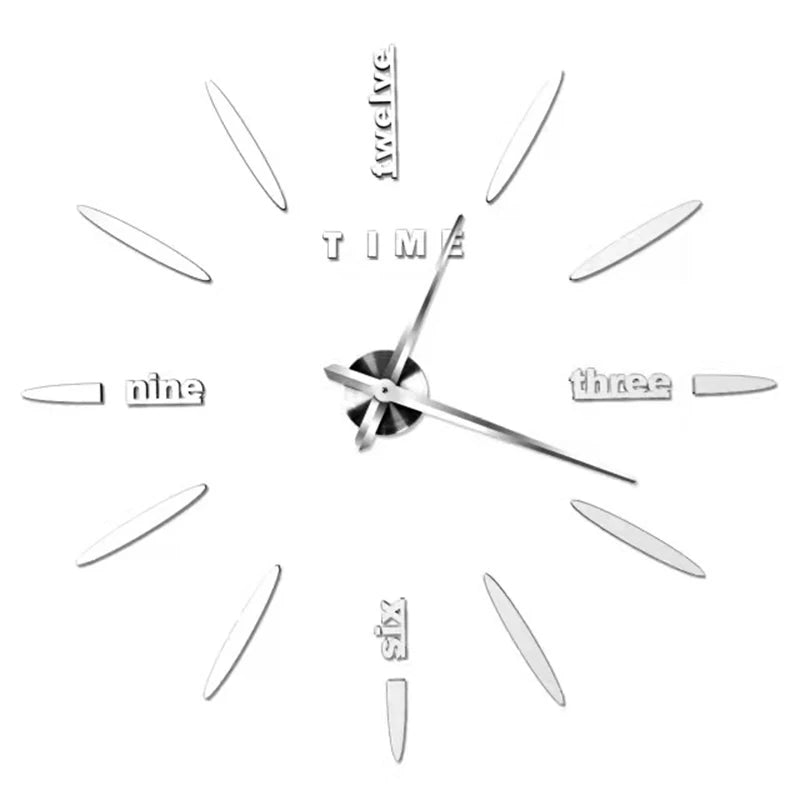 2023 Modern Design Large Wall Clock 3D DIY Quartz Clocks Fashion Watches Acrylic Mirror Stickers Living Room Home Decor Horloge
