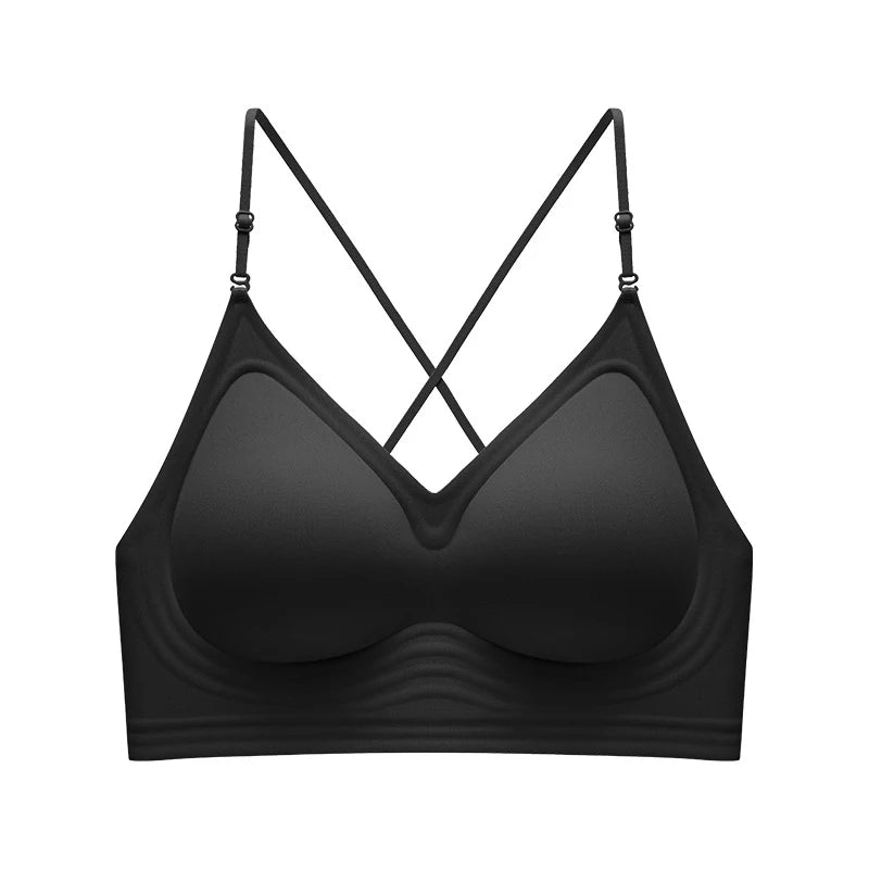 Women Seamless Push Up Bras Sexy Multiway Halter Bralette Backless Underwear for Small Chest American Style Convertible Bralette