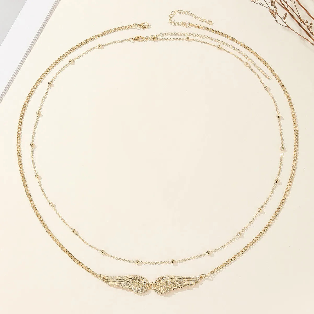 Sexy Fashion Waist Chain for Women New Charm Double Layer Wings Angel Body Chain Bikini Summer Beach Accessory Jewelry Gift
