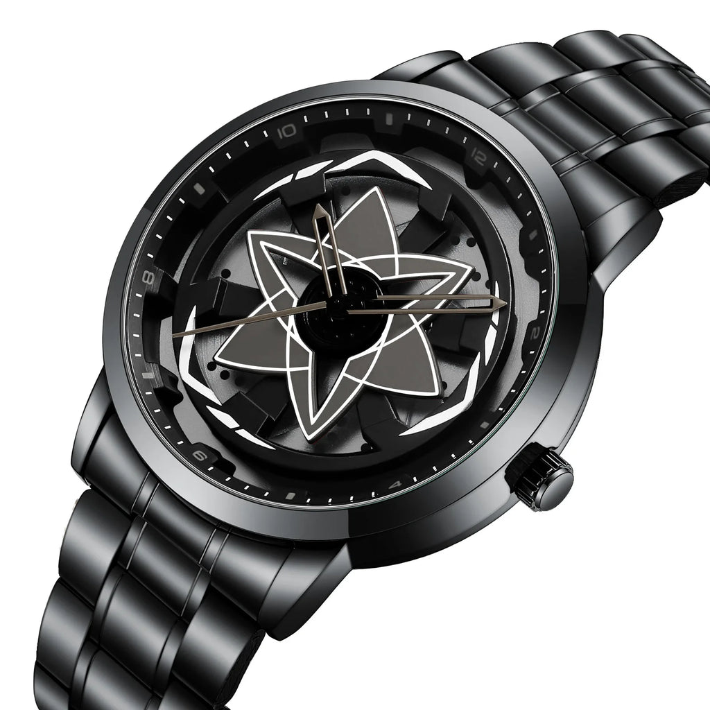 Kaleidoscope Sharingan Rotary Dial Watch 3D Japanese Anime Dial Quartz Men's Watch Top Brand Luxury Waterproof Fashion Men Watch