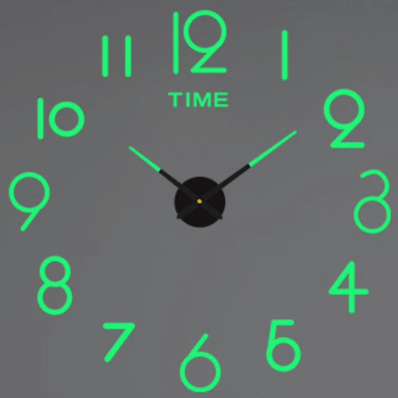 2023 Modern Design Large Wall Clock 3D DIY Quartz Clocks Fashion Watches Acrylic Mirror Stickers Living Room Home Decor Horloge