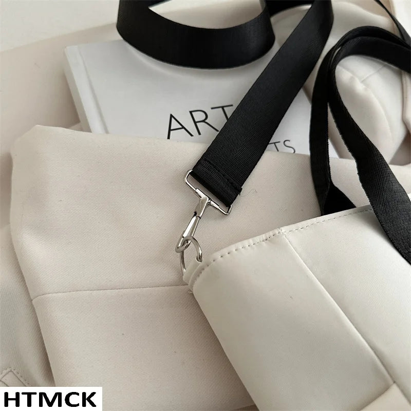 Trending Women Waterproof Nylon Tote Bag LargeCapacity Lightweight Crossbody Shoulder Bag for Student Work Travel Daily Gym Use