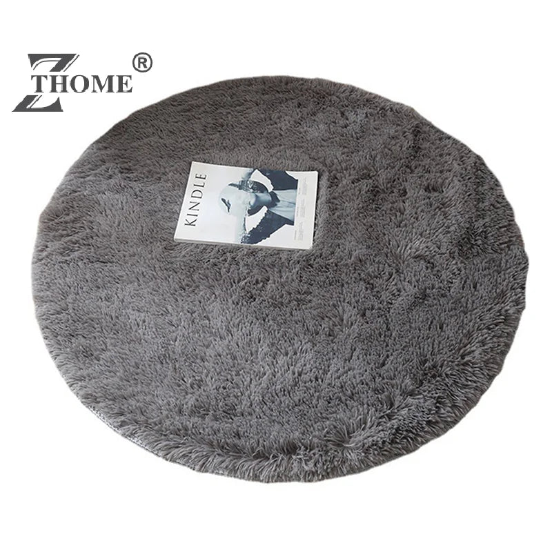 Fluffy Wool Rug Living Room Carpets Faux Fur Round Mat Kids Room Long Plush Rugs Home Bedroom Decor Shaggy Carpet