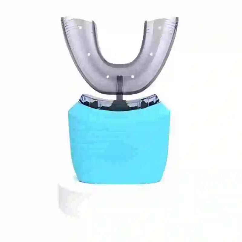 Portable U-shaped electric toothbrush, ultrasonic 360-degree cleaning, silicone whitening automatic toothbrush, oral tool
