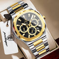 POEDAGAR Top Business Man Wristwatch Stainless Steel Waterproof Luminous Men Clock Date Chronograph Quartz Fashion Men's Watches