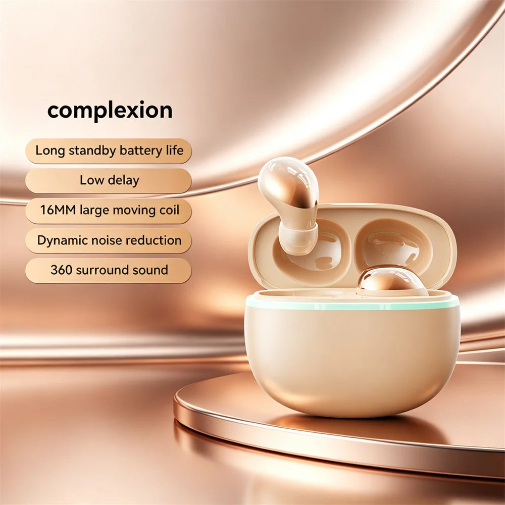 Electroplated TWS In-Ear Wireless Earphone Long Battery Life Digital Display 2-In-1 Dual Headphone Subwoofer Stereo Game Earplug