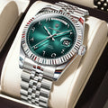 POEDAGAR Luxury High Quality Men Clock Waterproof Date Week Watch For Man Stainless Steel Luxury Quartz Men's Watches Reloj Male