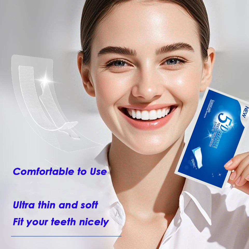 7/14/21/28/70 Pairs 5D Gel Teeth Whitening Strip White Tooth Dental Kit Oral Hygiene Care Strip False Teeth Veneers Whiten Gel