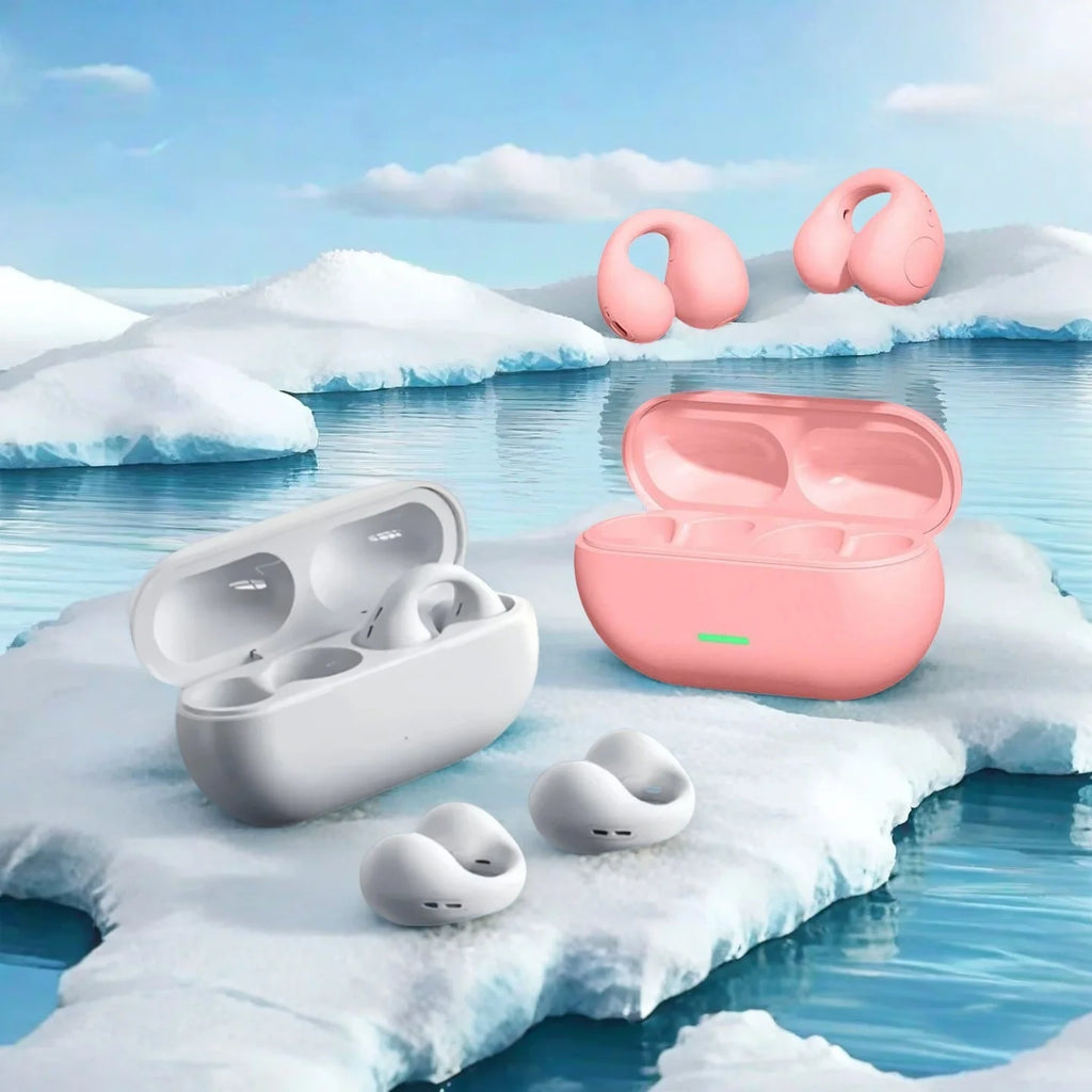 T75 Bluetooth Headset 5.3 Wireless Air Conduction Headphones Clip Ear Music Noise Canceling HD Call Sports Gaming Earphone