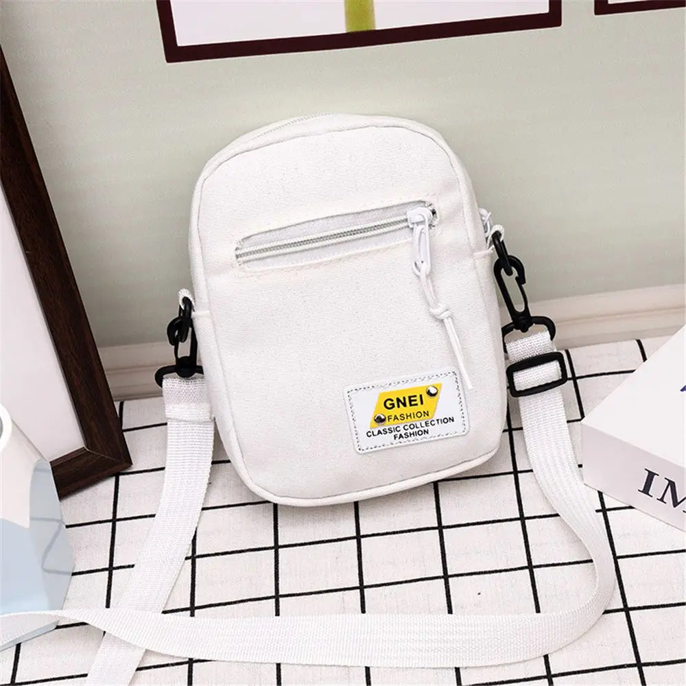 Women Men Cute Small Shoulder Bags Fashion Canvas Handbags Female Casual Outdoor Tote Messenger Bags