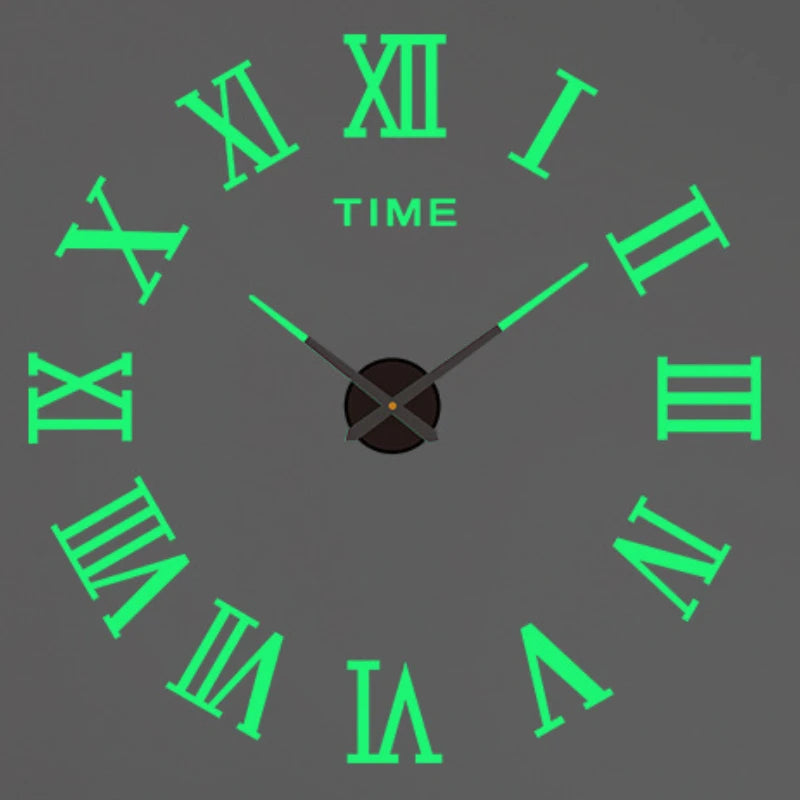 2023 Modern Design Large Wall Clock 3D DIY Quartz Clocks Fashion Watches Acrylic Mirror Stickers Living Room Home Decor Horloge