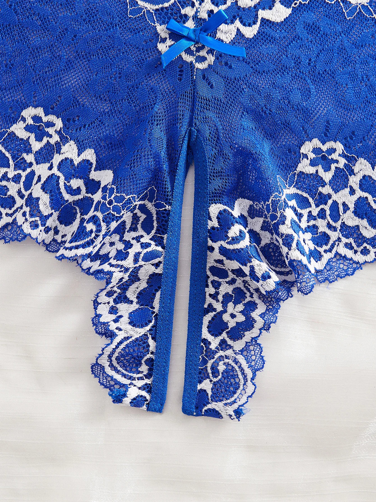 Sujetadores Sexys High Waist Two Piece Hollow Out Set Bowknot Exposed Underwear Women Bowknot Suspenders Bra And Panties Sets