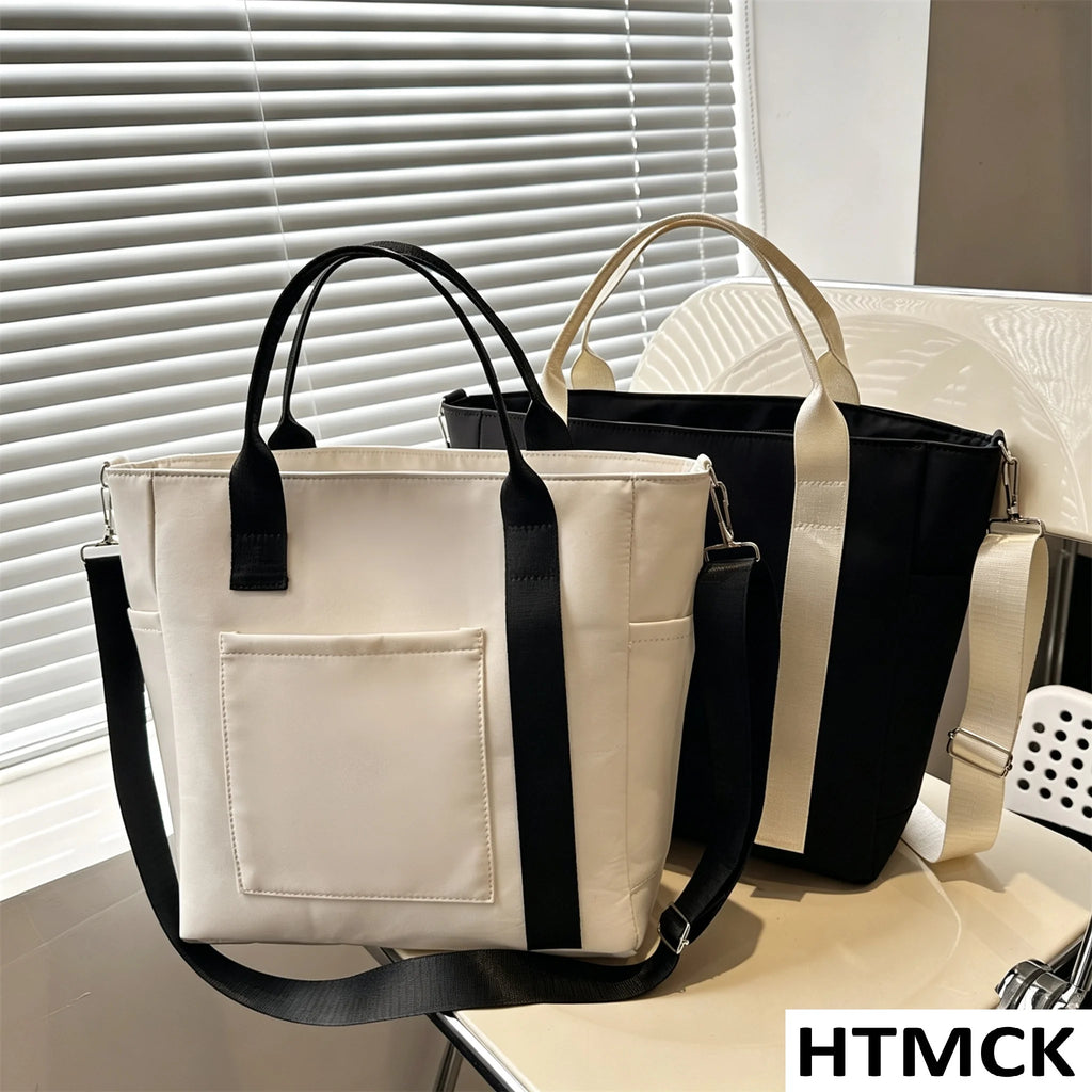Trending Women Waterproof Nylon Tote Bag LargeCapacity Lightweight Crossbody Shoulder Bag for Student Work Travel Daily Gym Use