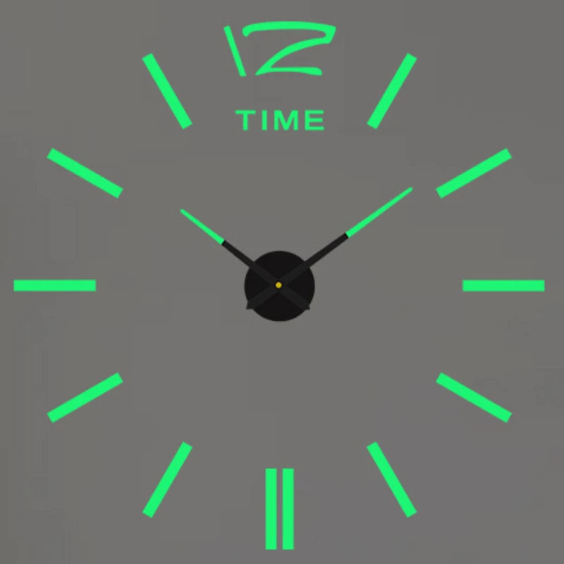 2023 Modern Design Large Wall Clock 3D DIY Quartz Clocks Fashion Watches Acrylic Mirror Stickers Living Room Home Decor Horloge